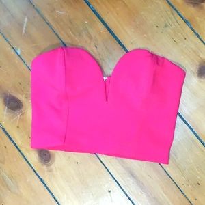 DYNAMITE - hot pink cropped corset top-π
